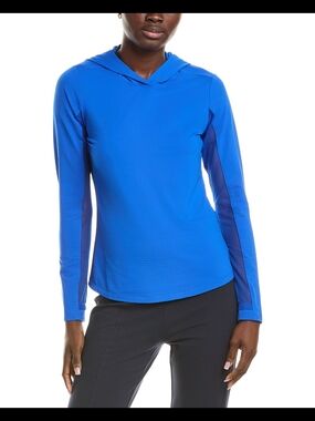 New IBKUL UPF 50 Women's Hooded Long-Sleeve Top - Royal Blue S